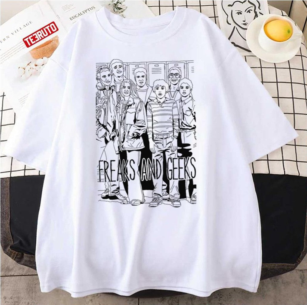 Outline Design Freaks And Geeks Unisex T-Shirt Hoodie, Sweatshirt | VibeTeeNation.com (Image 1)