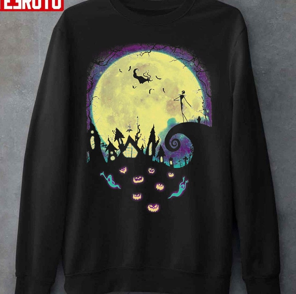 Nightmare Moon Nightmare Before Christmas Pumpkin Garden Unisex Sweatshirt T-Shirts, Hoodie | VibeTeeNation.com (Image 1)