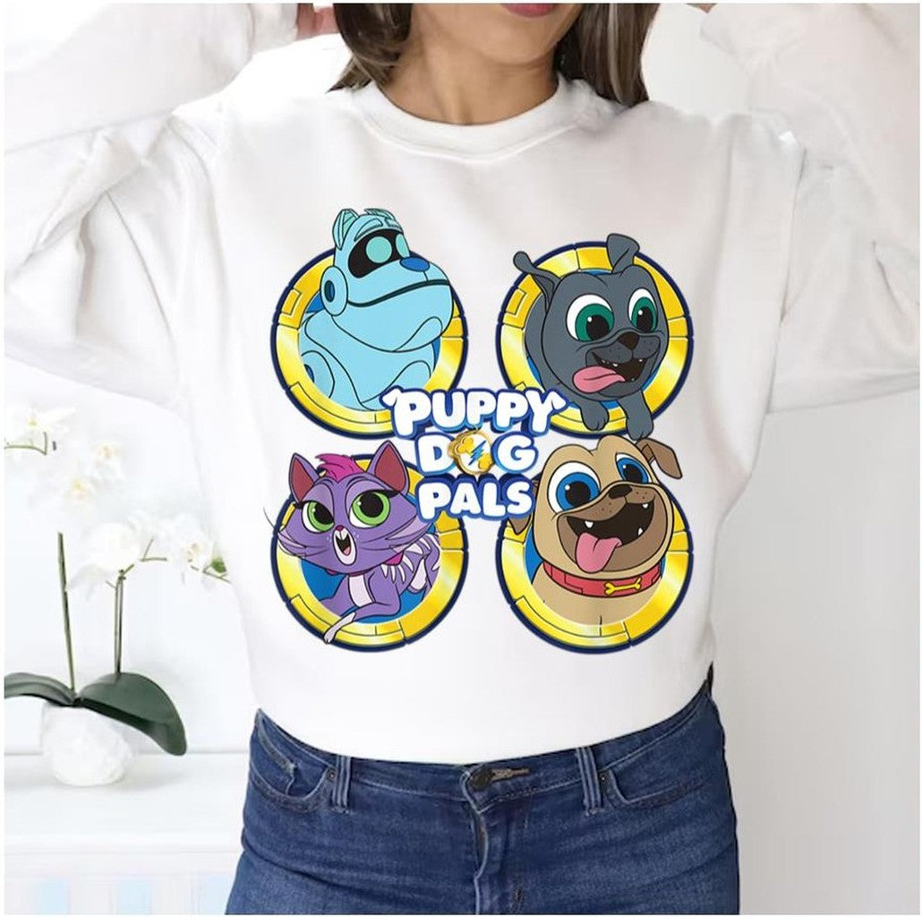 Puppy Dog Pals With Friends Unisex Sweatshirt T-Shirts, Hoodie | VibeTeeNation.com (Image 1)