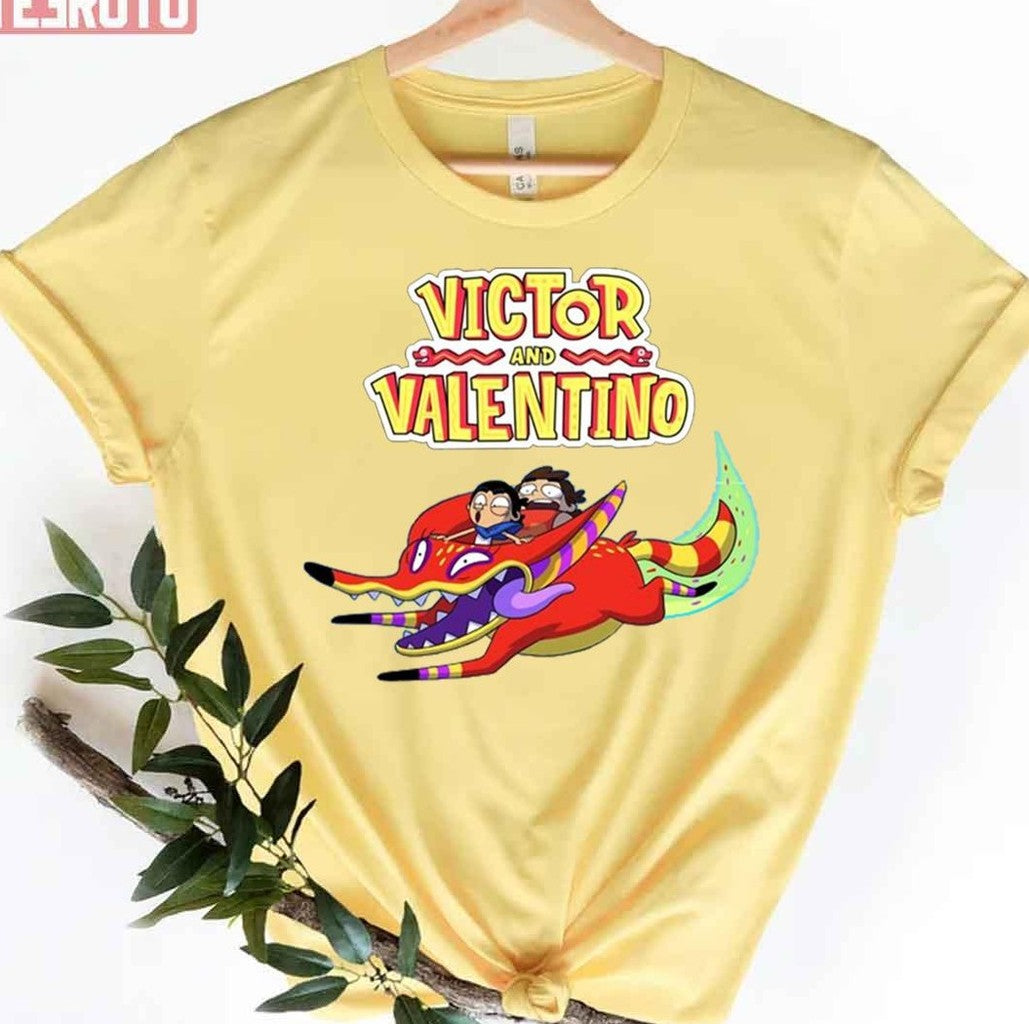 Riding Funny Fox Victor And Valentino Unisex T-Shirt Hoodie, Sweatshirt | VibeTeeNation.com (Image 1)