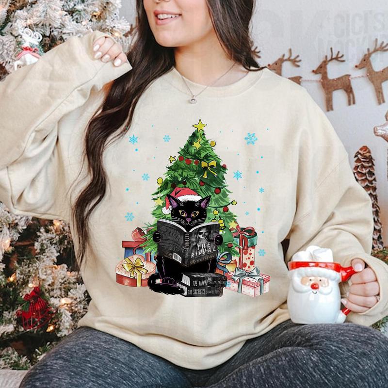 Cute Black Cat The LORDS Series Book Christmas Sweatshirt, The Ritual Book Shirt, Shantel Tessier Merch, Dark... (Image 1)