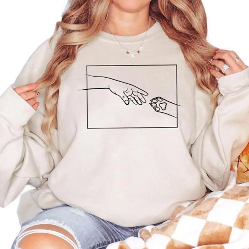 Cat Mom Crewneck Sweatshirt, Hoodie, T-shirt | VibeTeeNation.com (Image 1)