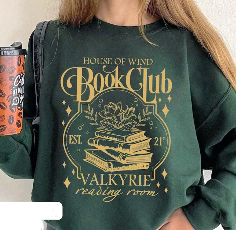 ACOTAR House Of Wind Book Club Sweatshirt, Book Club Night Court Velaris House Of Wind Library Sarah J Maas... (Image 1)