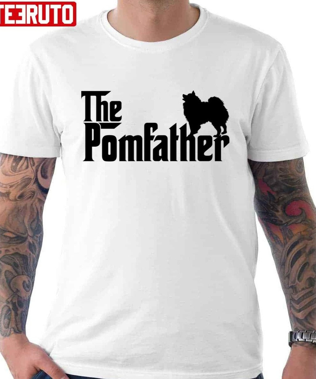 Pomeranian The Pomfather Dad The Pom Father Dog Lover Gift Unisex Hoodie T-Shirts, Sweatshirt | VibeTeeNation.com (Image 3)