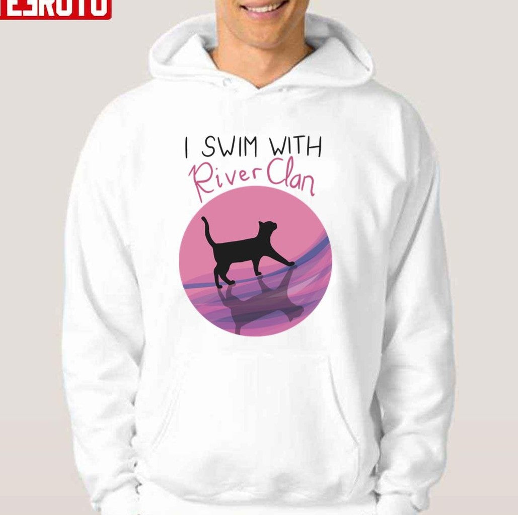 Riverclan Pride Black Cat Silhouette Unisex T-Shirt Hoodie, Sweatshirt | VibeTeeNation.com (Image 2)