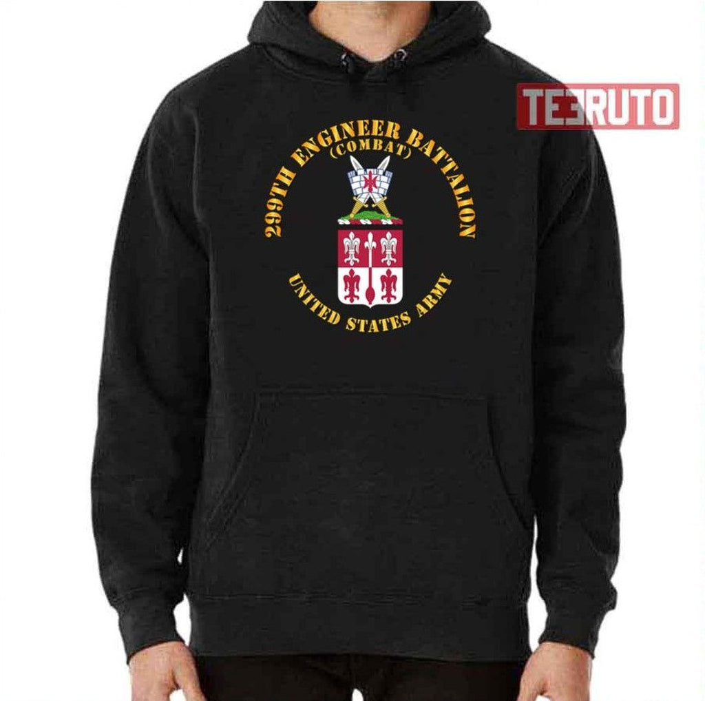 Army Coa 299th Engineer Battalion Combat Unisex T-Shirt Hoodie, Sweatshirt | VibeTeeNation.com (Image 2)