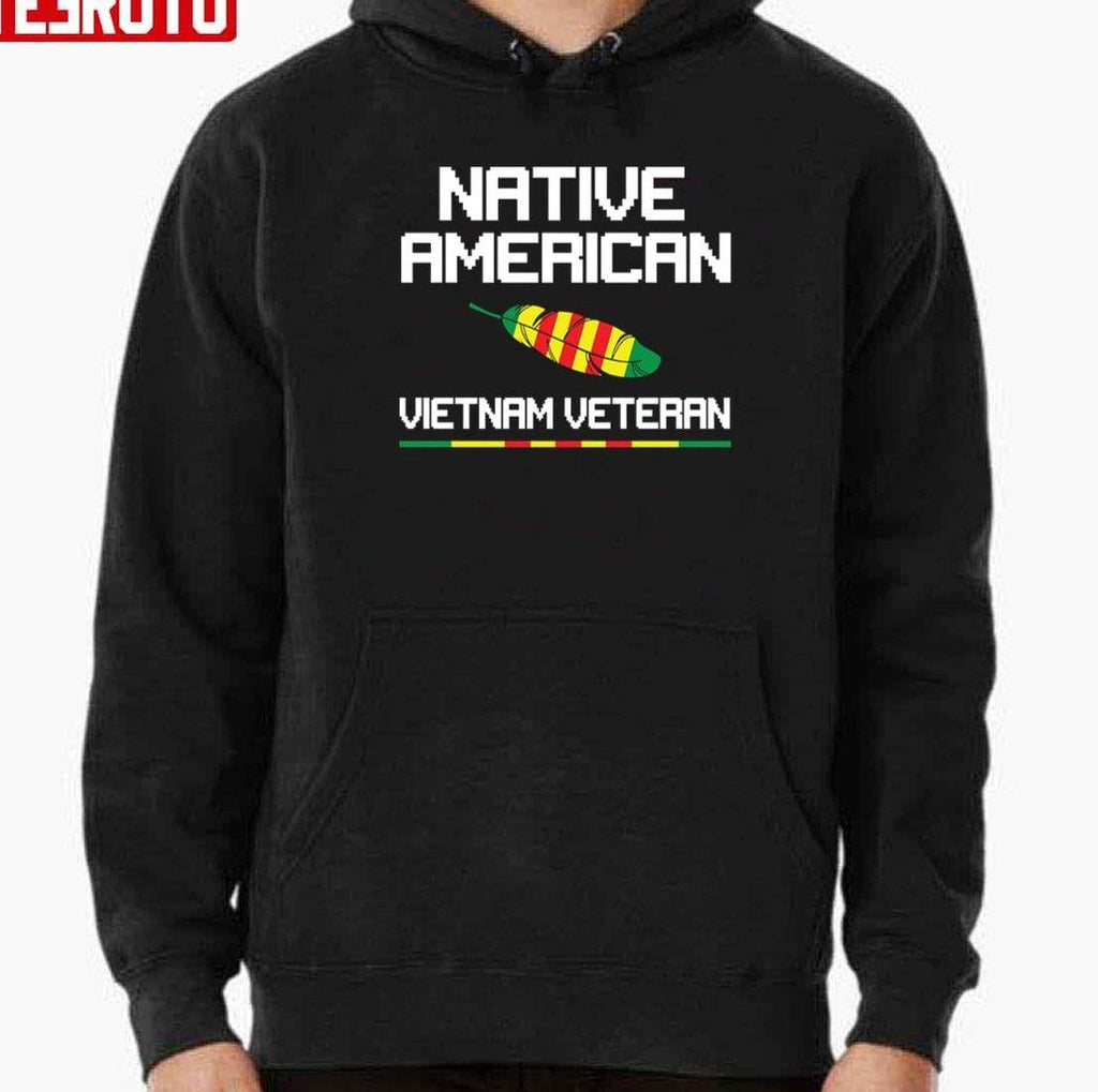 Native American Vietnam Veteran Unisex T-Shirt Hoodie, Sweatshirt | VibeTeeNation.com (Image 2)