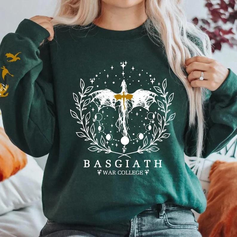 Fourth Wing Sweatshirt Basgiath War College Sweatshirt Women Graphic Hoodies Riders Quadrant Fantasy Reader... (Image 3)