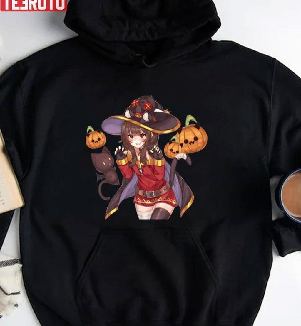 Pumpkin Heads Megumin Konosuba Unisex T-shirt Hoodie, Sweatshirt | VibeTeeNation.com (Image 2)