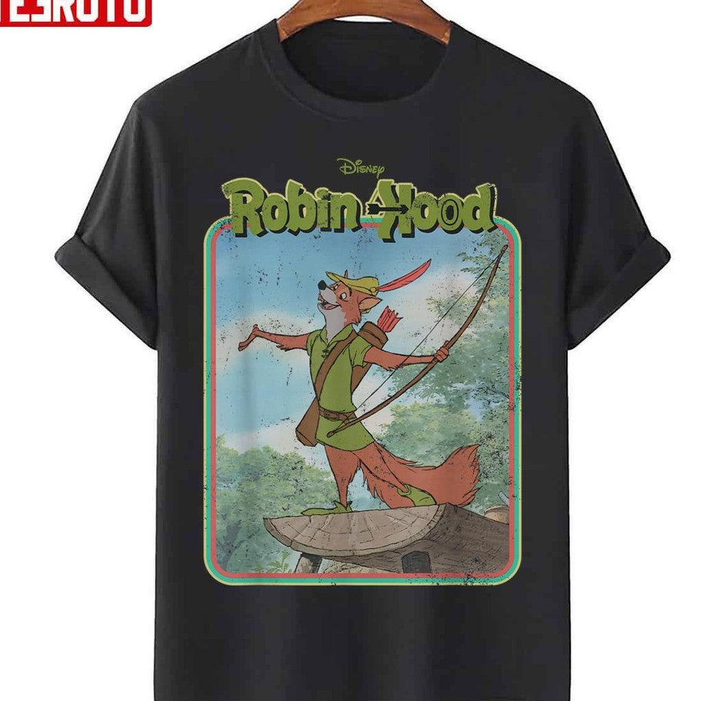 Animal Fox Robin Hood Vintage Cartoon Unisex T-Shirt Hoodie, Sweatshirt | VibeTeeNation.com (Image 1)