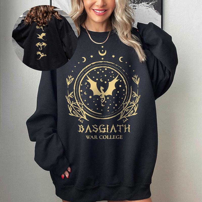 Basgiath War College Sweatshirt, Bookish Sweatshirt, Fourth Wing Sweatshirt, Dragon Rider Hoodie, Rebecca Yoros... (Image 1)
