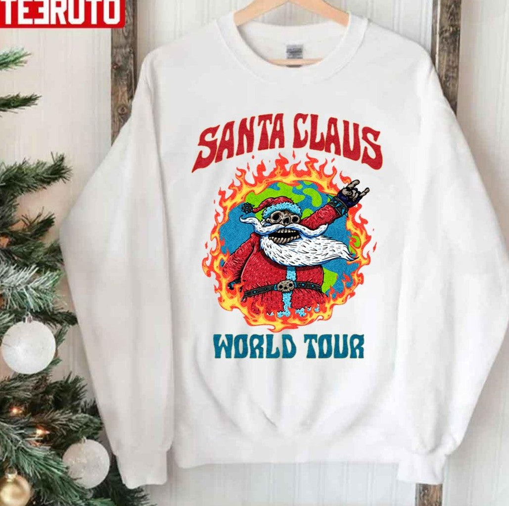 Santa Claus World Tour Unisex Sweatshirt T-Shirts, Hoodie | VibeTeeNation.com (Image 3)