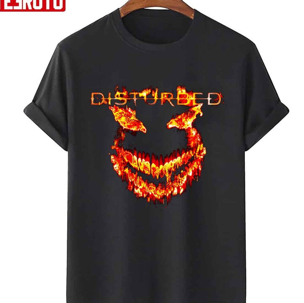 Scary Fire Face Disturbed Rock Band Unisex Sweatshirt T-Shirts, Hoodie | VibeTeeNation.com (Image 3)