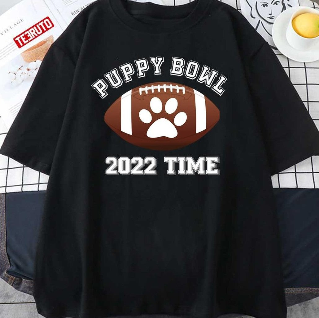 Puppy Bowl 2022 Time Unisex T-Shirt Hoodie, Sweatshirt | VibeTeeNation.com (Image 1)