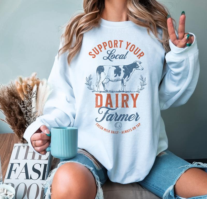 Eat Local Breastfeeding Sweatshirt Breastmilk Sweater Moms Milk Crewneck Moms Boobery Jumper Baby Shower Gift... (Image 3)