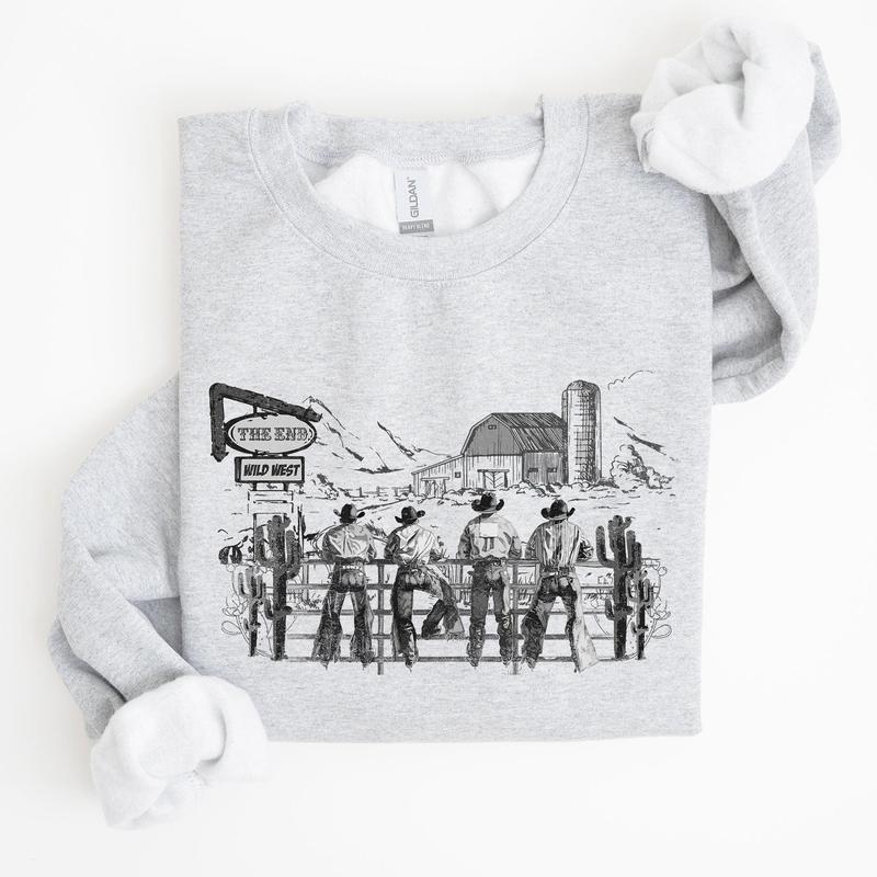 Cowboys, Ranch, Cowgirls, Cute, Western, Country, Sweatshirt, Women's Crew Neck, Crewneck T-Shirts, Hoodie (Image 1)