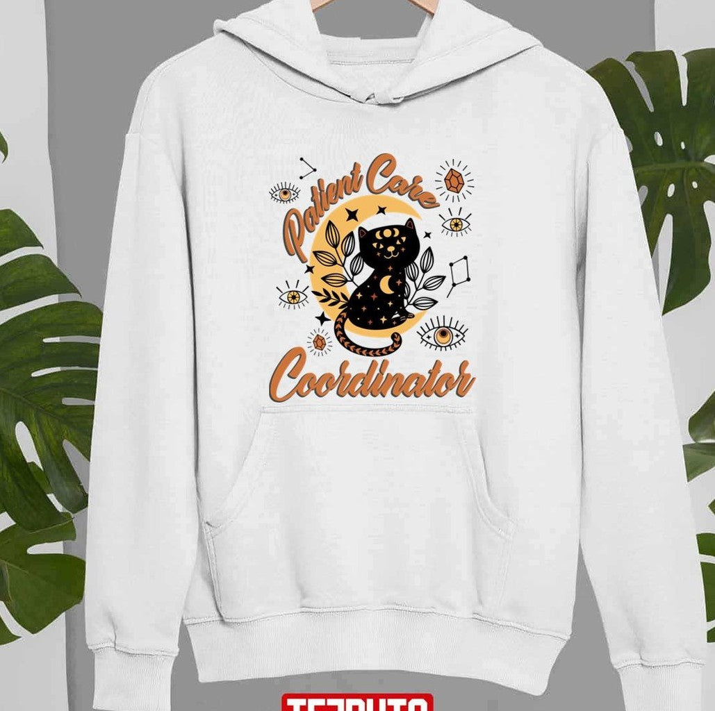 Mystical Reiki Healer Spiritual Black Cat Patient Care Coordinator Unisex Sweatshirt T-Shirts, Hoodie (Image 2)