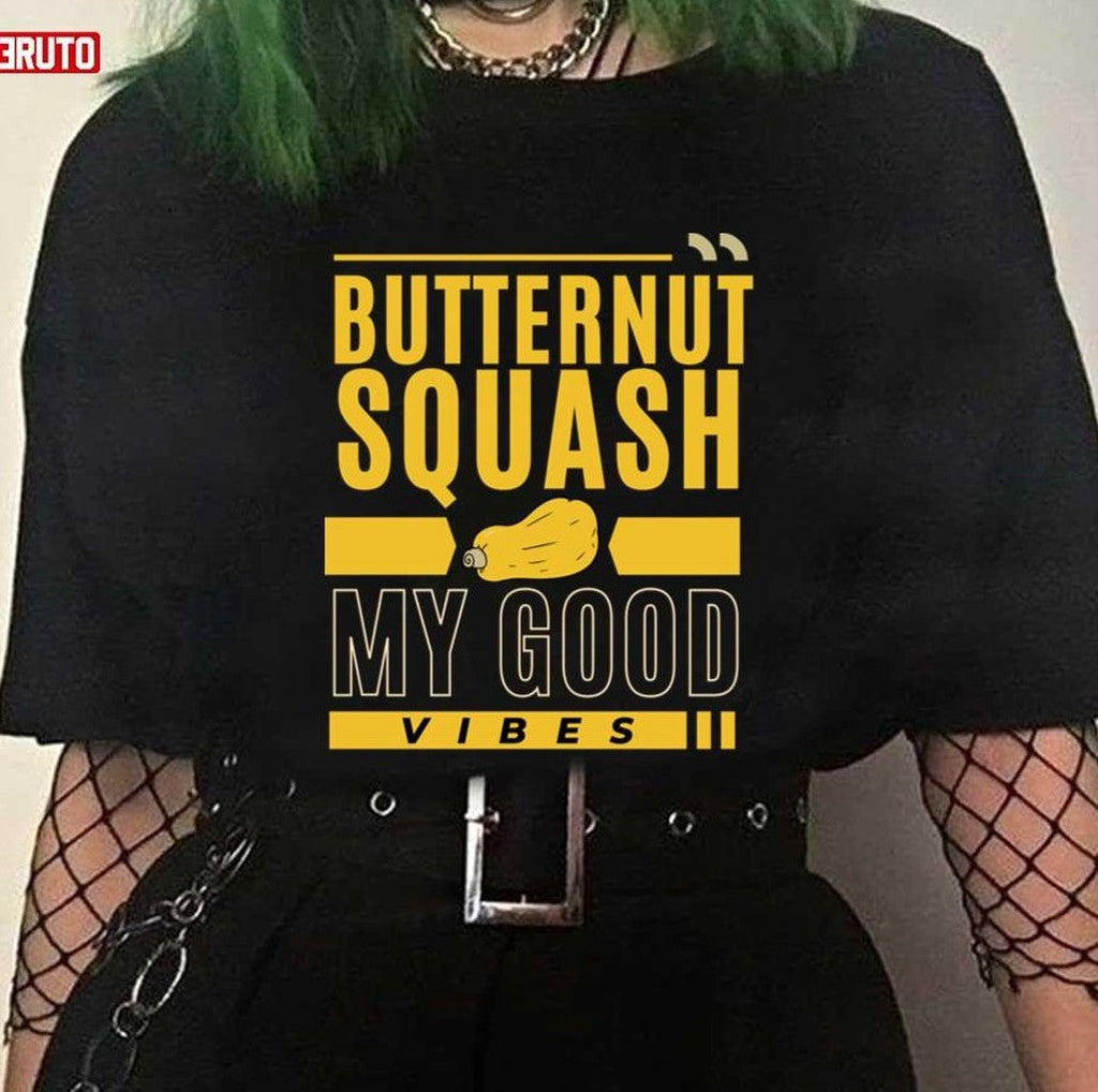 Perfect Fresh Farmers Market Organic Butternut Squash My Good Vibes Thanksgiving Gift Unisex T-shirt Hoodie,... (Image 3)