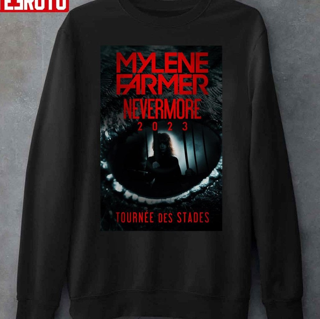 MylÃ¨ne Farmer Nevermore 2023 Stadium Tour Unisex T-Shirt Hoodie, Sweatshirt | VibeTeeNation.com (Image 1)