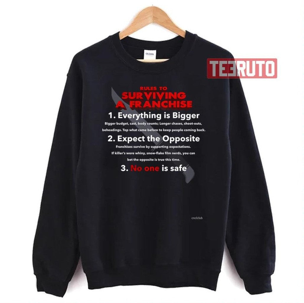 Scream Vi Rules To Surviving A Franchise Unisex T-Shirt Hoodie, Sweatshirt | VibeTeeNation.com (Image 3)