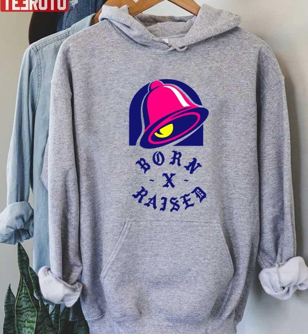 Tacos Purple Color Bell Born X Raised Unisex Sweatshirt T-Shirts, Hoodie | VibeTeeNation.com (Image 2)