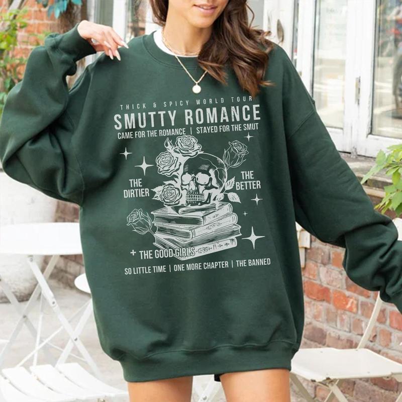 Retro Smutty Romance Sweatshirt, Dark Romance Merch, Smut Reader, Spicy Book Club Sweater, Bookish Merch,... (Image 2)