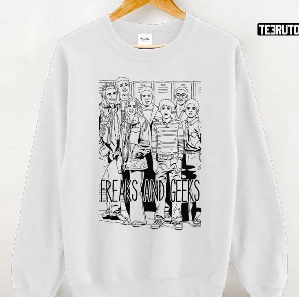 Outline Design Freaks And Geeks Unisex T-Shirt Hoodie, Sweatshirt | VibeTeeNation.com (Image 2)