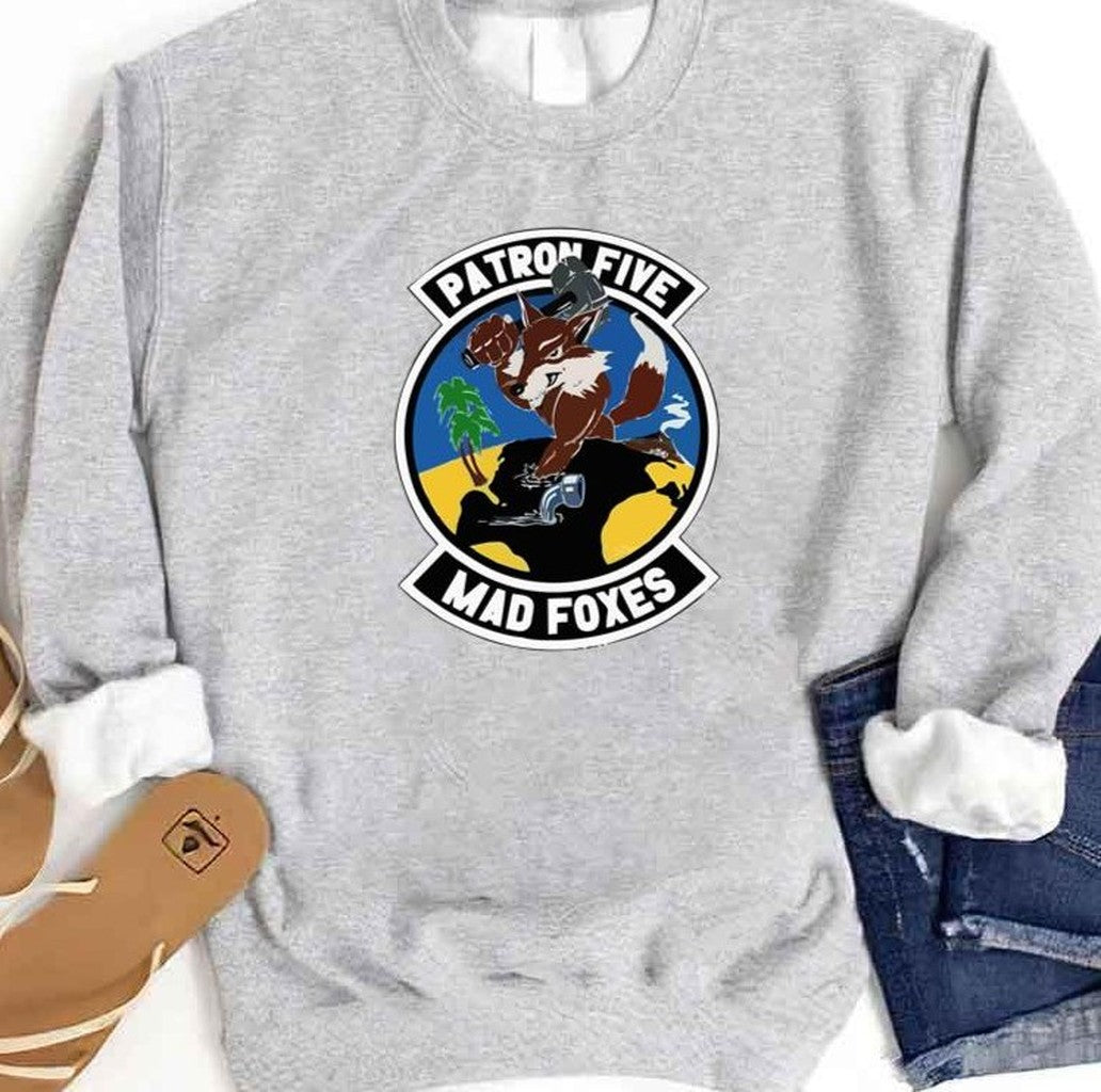 Model 49 Patrol Squadron Five Vp 5 Mad Foxes Unisex Sweatshirt T-Shirts, Hoodie | VibeTeeNation.com (Image 1)
