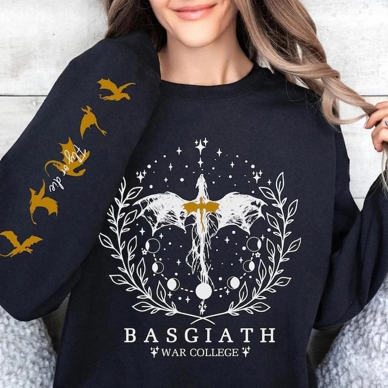 Fourth Wing Sweatshirt Basgiath War College Sweatshirt Women Graphic Hoodies Riders Quadrant Fantasy Reader... (Image 2)