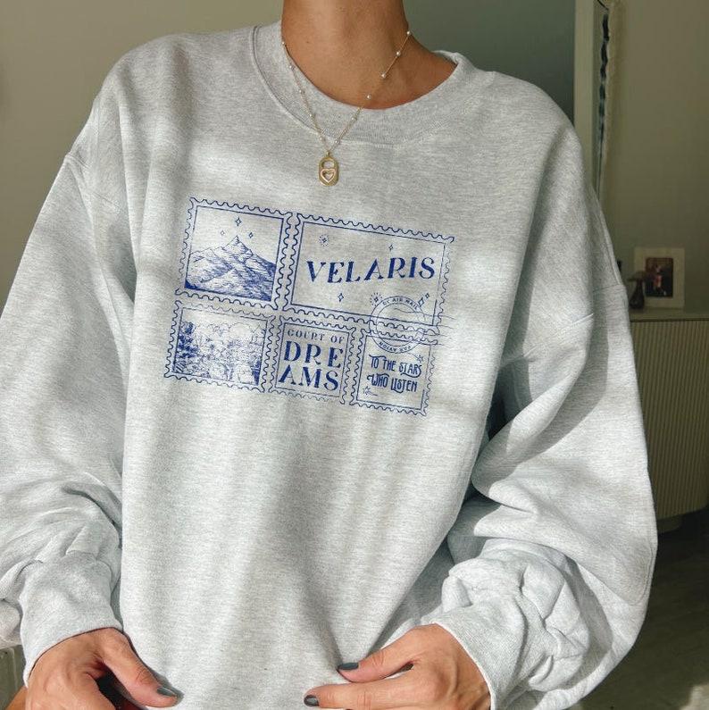 Velaris ACOTAR Sweatshirt, To The Star Who Listen Court Of Dreams Night Court Shirt, Throne Of Glass, Book... (Image 2)