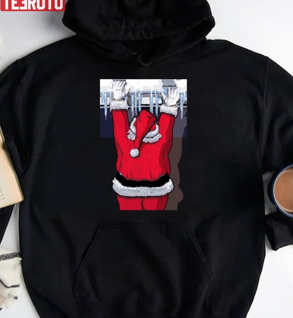 Santa Claus Is Hanging To Town Unisex Sweatshirt T-Shirts, Hoodie | VibeTeeNation.com (Image 3)