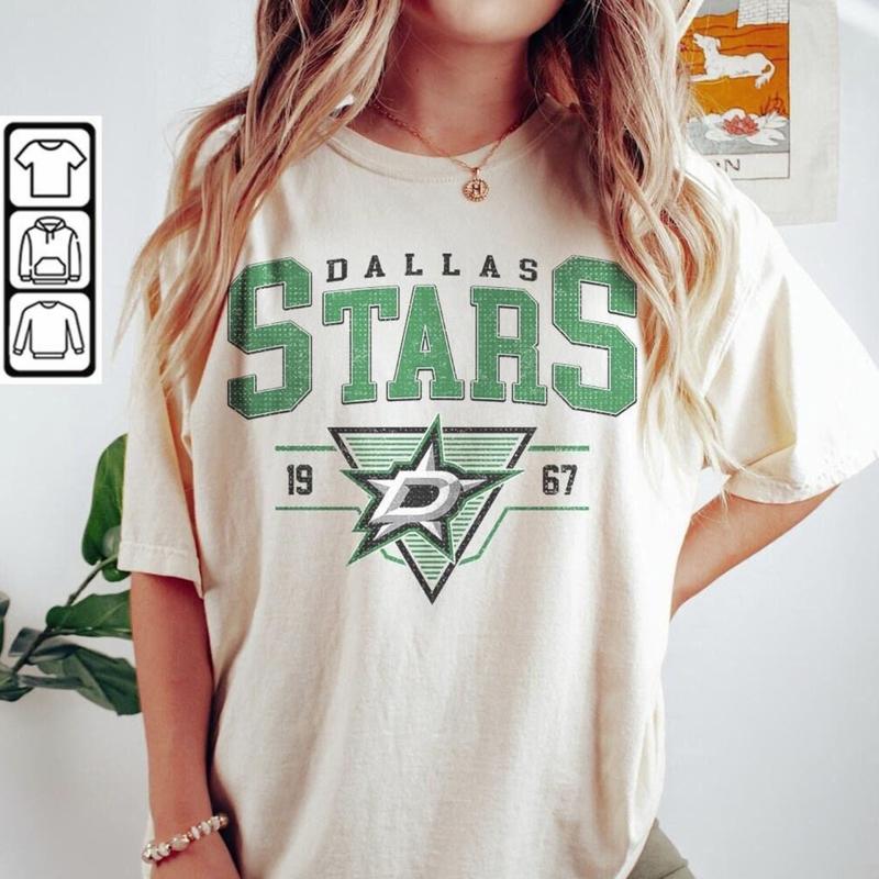 Vintage 90s Dallas Stars Dallas Stars Hockey Menswear Top Underwear Streetwear Man Tropical Round Neck Casual T-Shirts, Hoodie, Sweatshirt