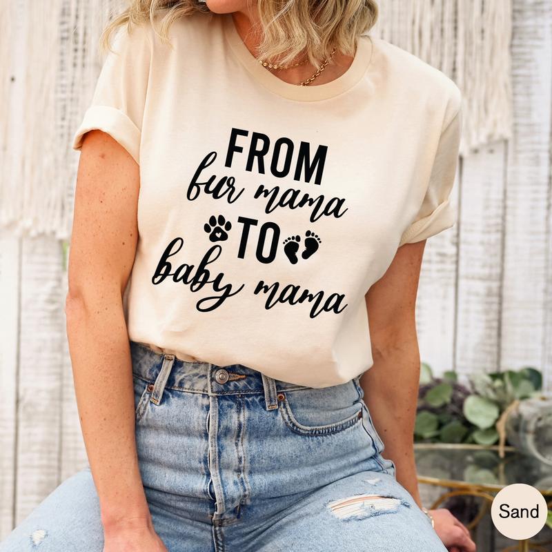 From Fur Mama To Baby Mama Shirt, Women's Cute Pregnancy Sweatshirt, Pregnant Mom Gift, New Mom Gift, Mother's... (Image 2)