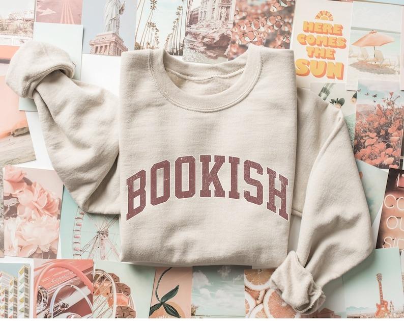 Bookworm Sweatshirt, Book Nerd, Book Lover, Bookish Gift, Gift for Book Lover, Librarian Sweatshirt Menswear... (Image 2)