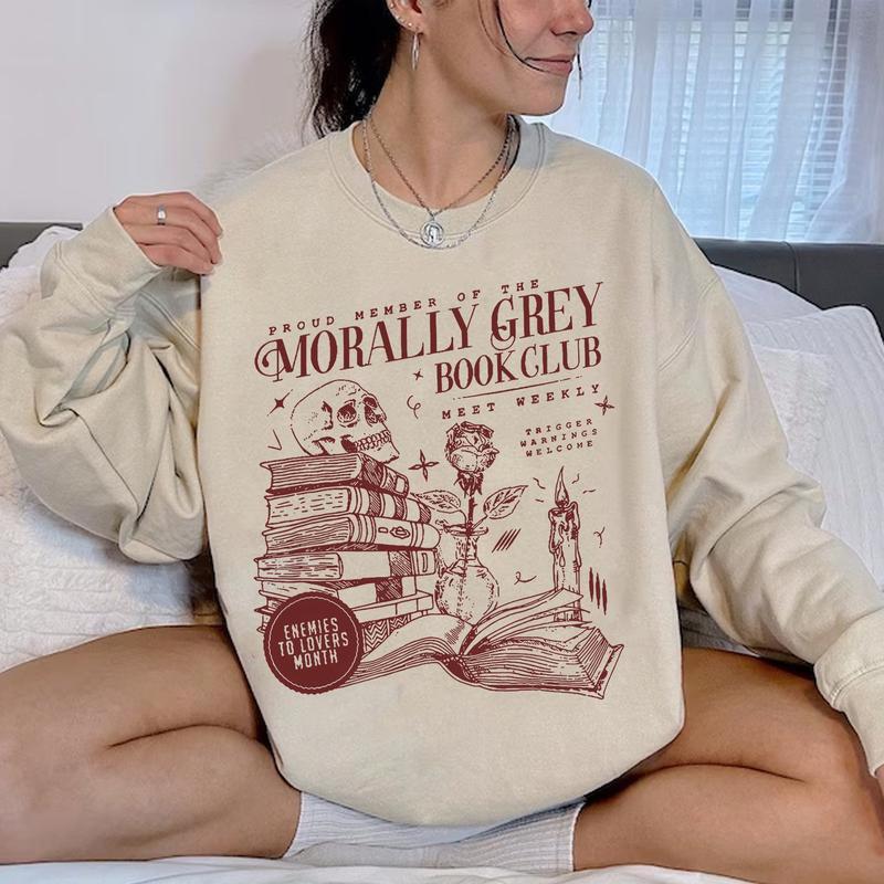 Vintage Morally Grey Book Club Sweatshirt, Dark Romance Shirt, Booktok Shirt, Bookish Merch, Book Lover Gift,... (Image 1)