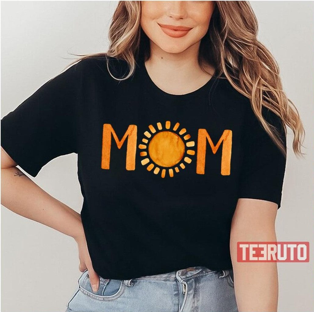Mom Watercolor Yellow Sunshine Mother's Day Unisex T-Shirt Hoodie, Sweatshirt | VibeTeeNation.com (Image 1)