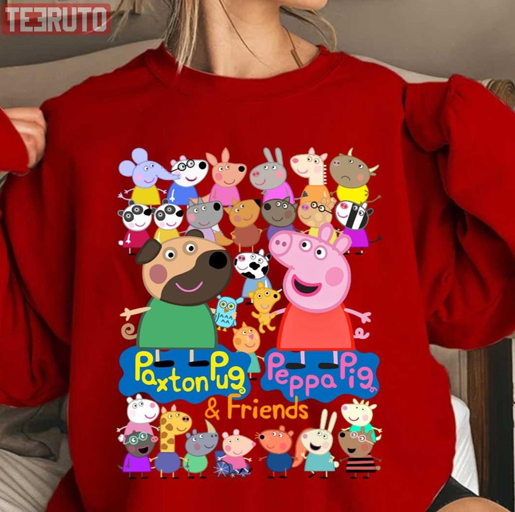 Paxton Pug Peppa Pig Unisex T-Shirt Hoodie, Sweatshirt | VibeTeeNation.com (Image 3)