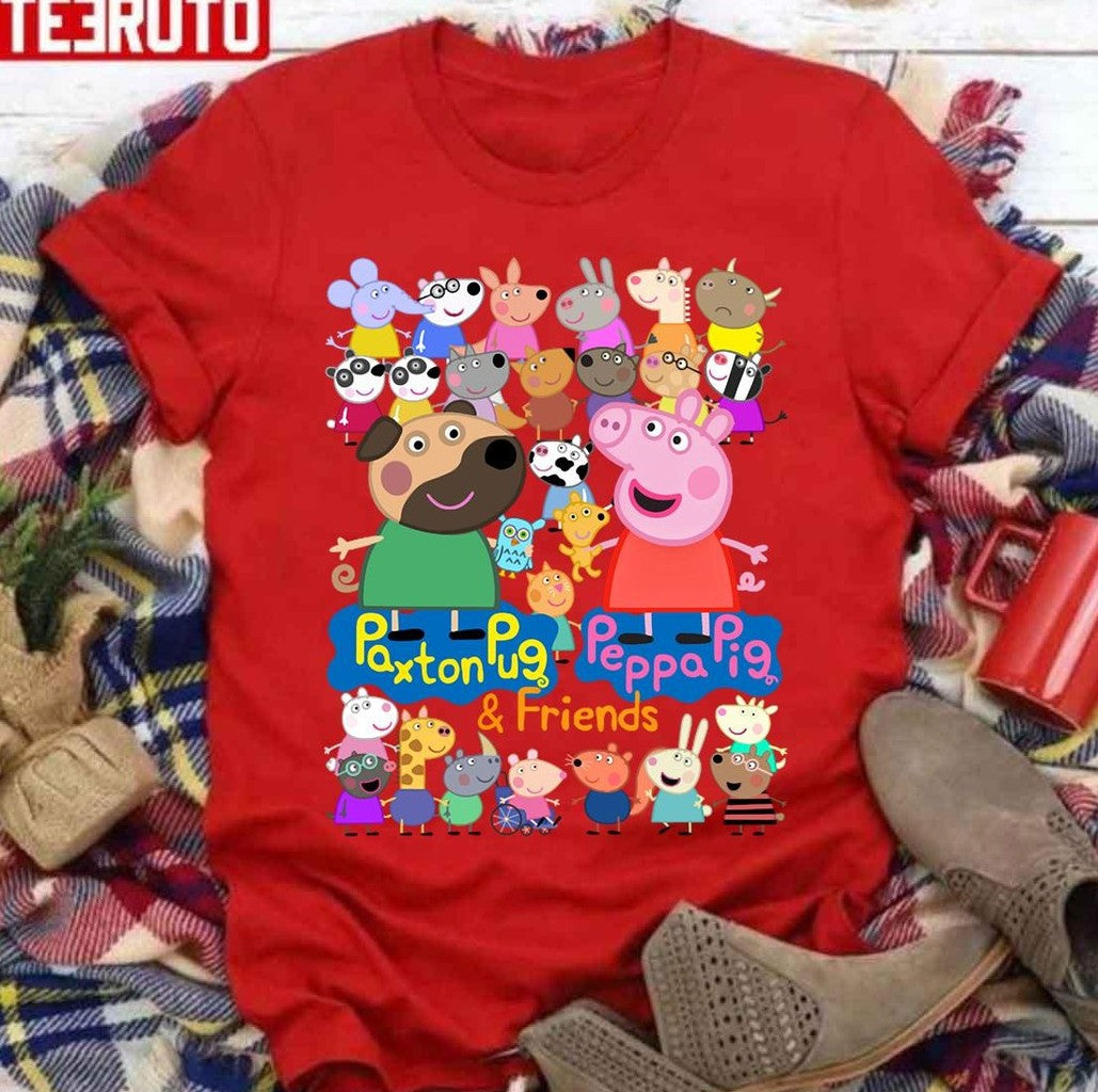 Paxton Pug Peppa Pig Unisex T-Shirt Hoodie, Sweatshirt | VibeTeeNation.com (Image 1)