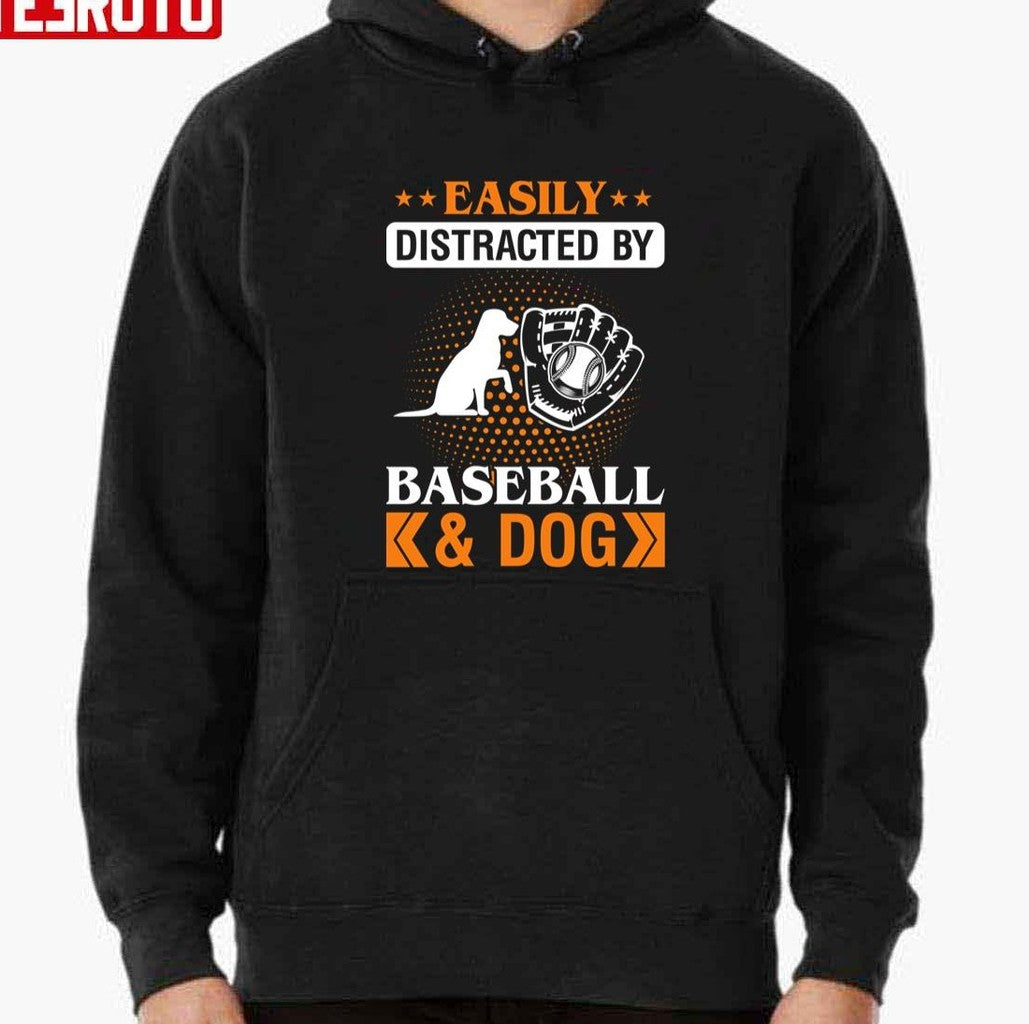 Baseball &amp; Dog Funny Gifts For Baseball And Dog Lovers Unisex T-Shirt Hoodie, Sweatshirt | VibeTeeNation.com (Image 2)