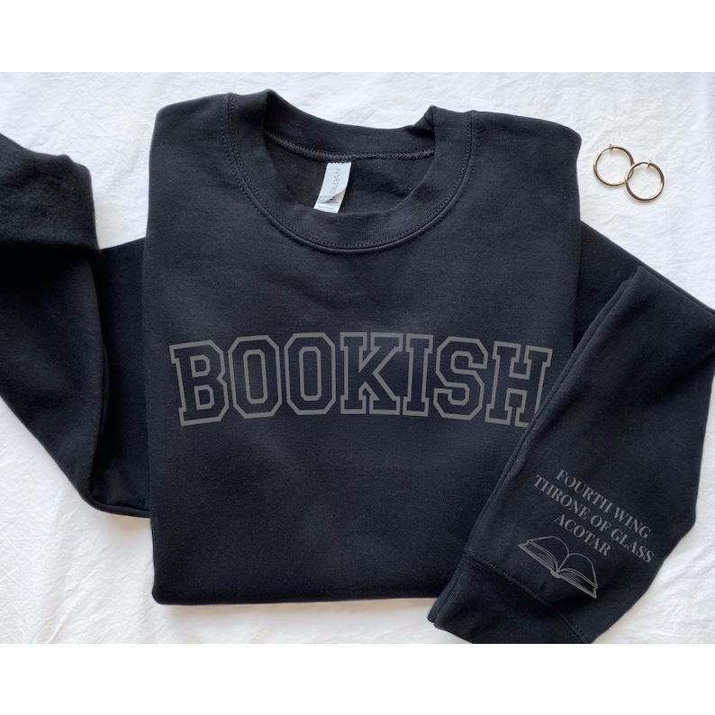 Bookish Custom Favorite Book Sweater, Favorite Books Sleeve, Book Lover Sweatshirt, Book Lover Gift, Funny... (Image 1)