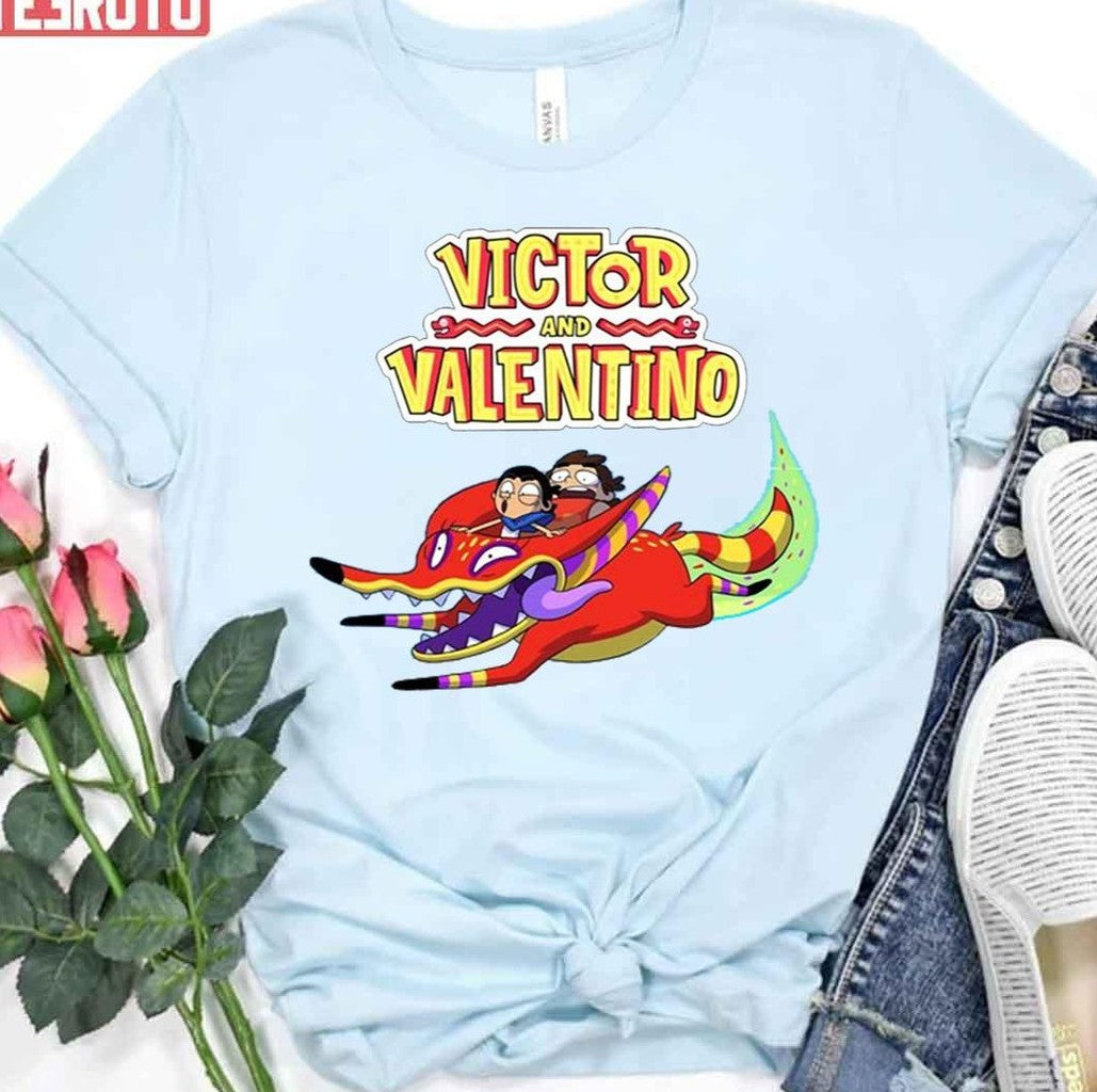 Riding Funny Fox Victor And Valentino Unisex T-Shirt Hoodie, Sweatshirt | VibeTeeNation.com (Image 2)