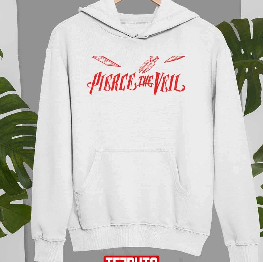 Pierce The Veil Rock Band Red Text Unisex T-Shirt Hoodie, Sweatshirt | VibeTeeNation.com (Image 2)