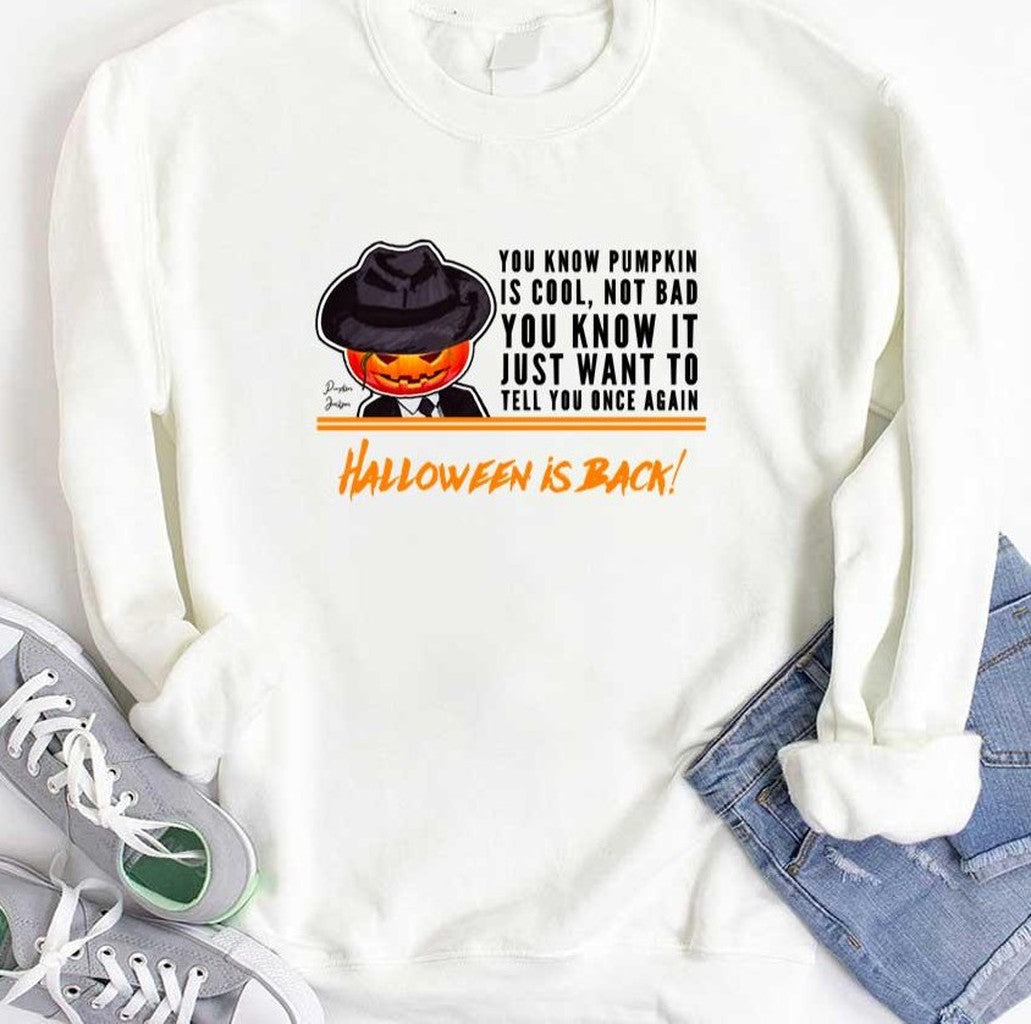 Pumpkin Jackson Halloween Is Back Happy Halloween Unisex T-Shirt Hoodie, Sweatshirt | VibeTeeNation.com (Image 3)
