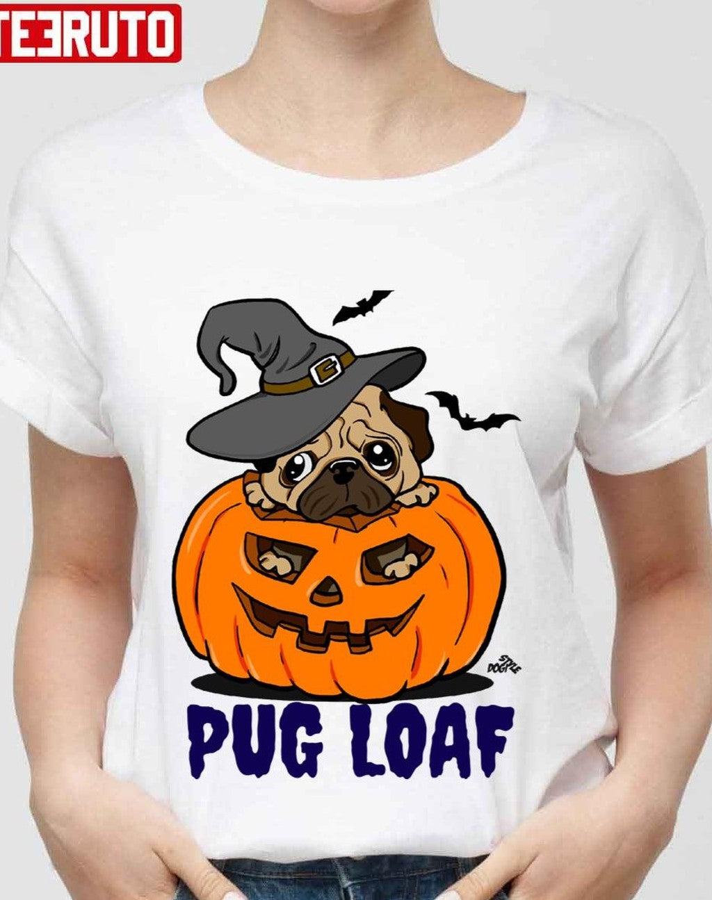 Pug Loaf Dog Puppy Pug Dog Halloween Unisex Sweatshirt T-Shirts, Hoodie | VibeTeeNation.com (Image 2)