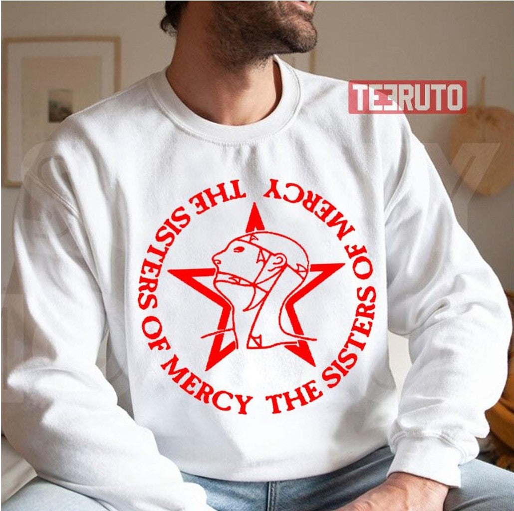Punk Rock Band Logo The Sisters Of Mercy Unisex Sweatshirt T-Shirts, Hoodie | VibeTeeNation.com (Image 1)