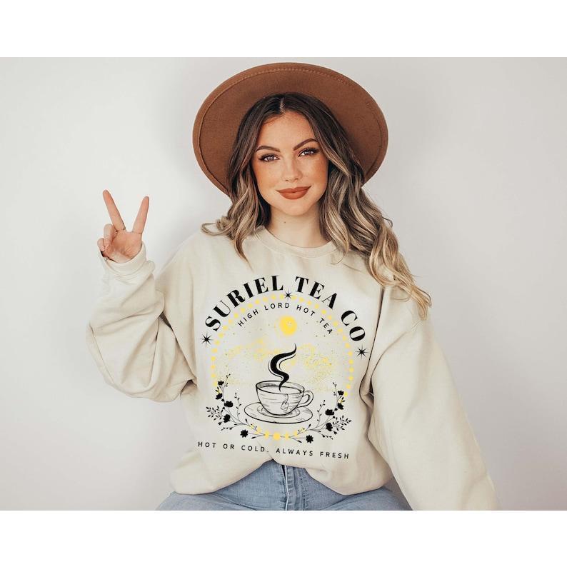 Suriel Tea Co, Velaris Sweatshirt, A Court of Thorns, Acotar Sweater, Sjm Bookish, City of Starlight, Thorns... (Image 3)