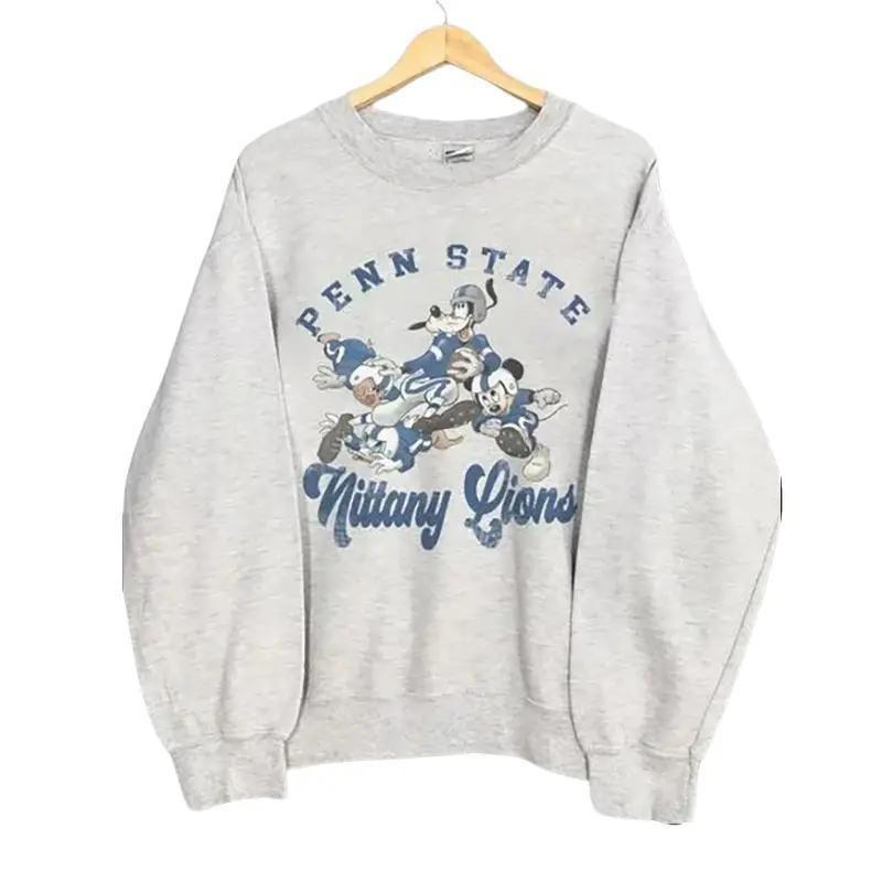 Vintage Nittany Lions Penn State University football sweatshirt Kangaroo Pocket Polyester Ribbed Collar Hoodie... (Image 1)