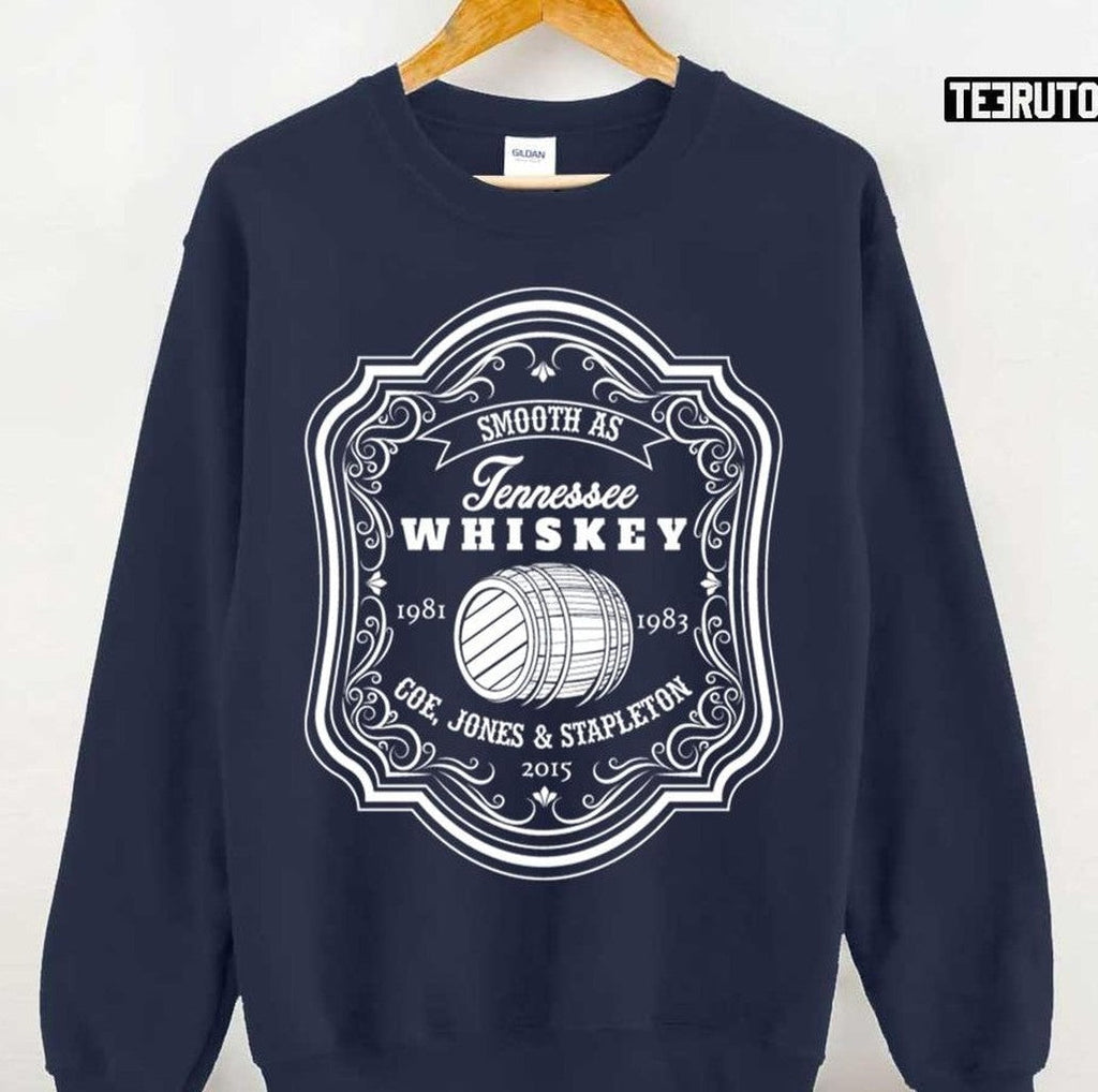 Smooth As Tennessee Whiskey Unisex Sweatshirt T-Shirts, Hoodie | VibeTeeNation.com (Image 1)