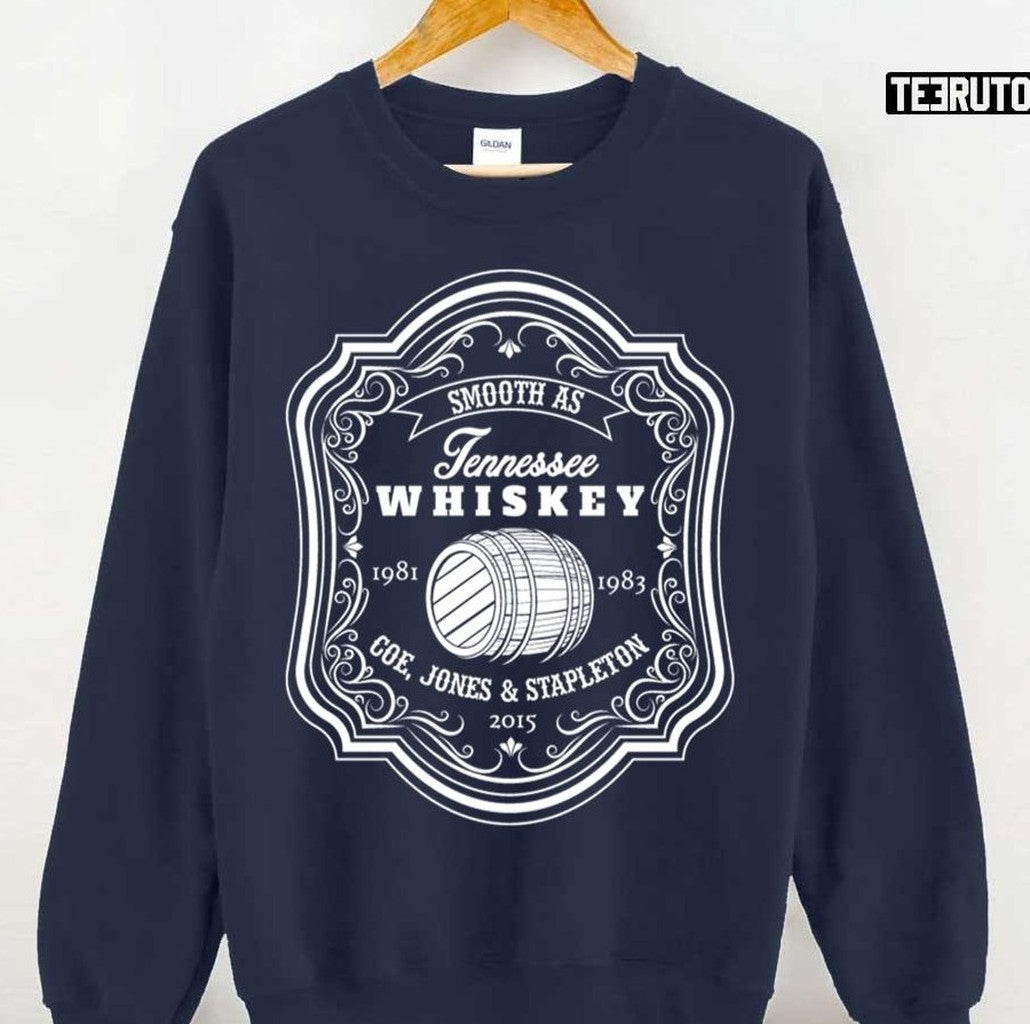 Smooth As Tennessee Whiskey Unisex Sweatshirt T-Shirts, Hoodie | VibeTeeNation.com (Image 1)