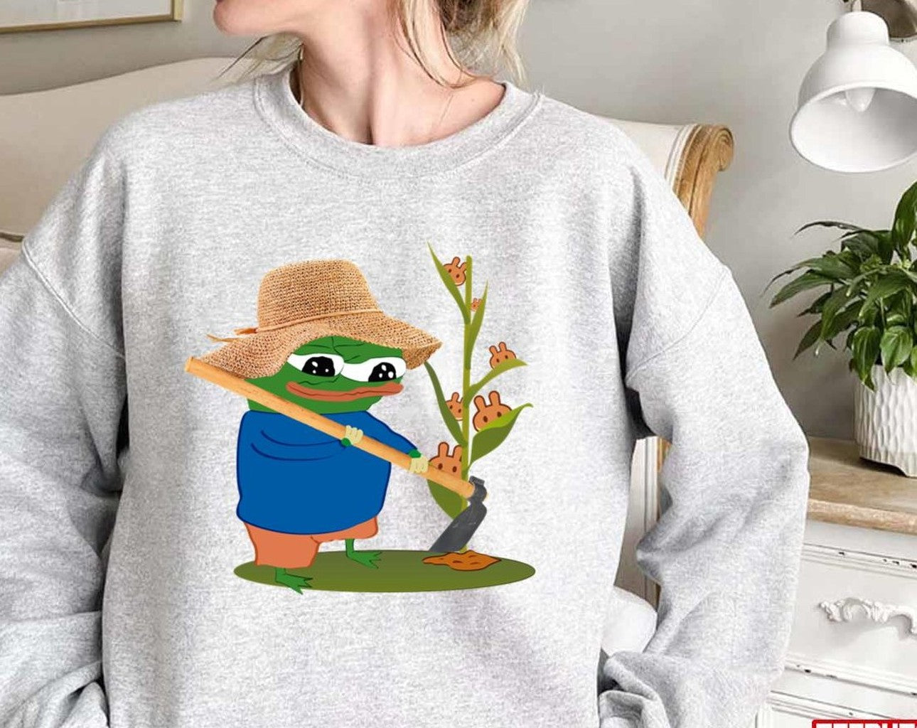 Pepo Yield Farming Cake Pancakeswap Unisex Sweatshirt T-Shirts, Hoodie | VibeTeeNation.com (Image 2)